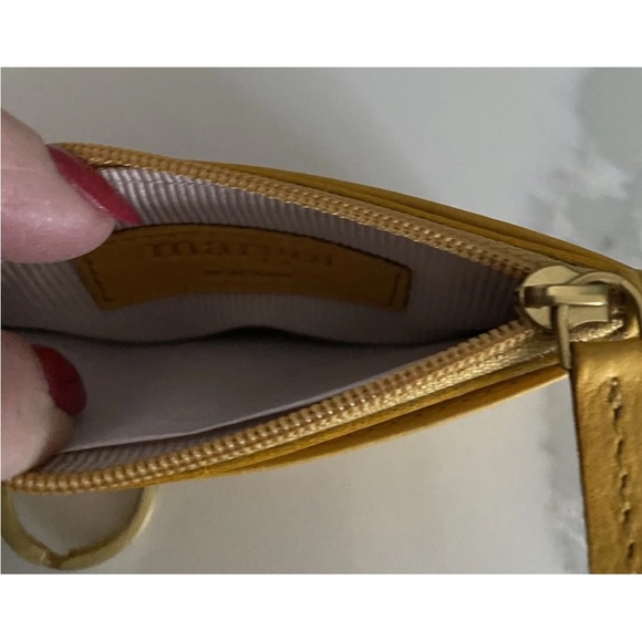 NWT Margot Derby Crossbody Bag & Margot Kate Card Case Soft Yellow Leather 2-PC - Picture 9 of 15